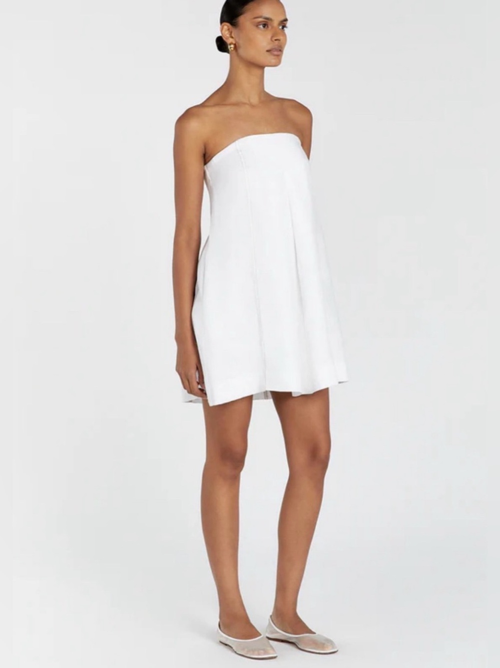 DISSH Simona Strapless Linen Mini Dress Convertible to a Skirt Size 6 US